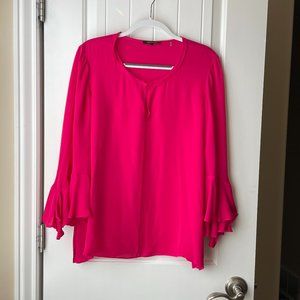Kobi Halperin Silk Shia Blouse in Fuchsia Pink